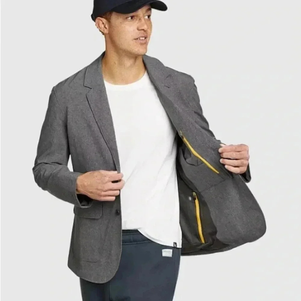 Eddie Bauer Gray Travelex Blazer - Picture 3 of 5